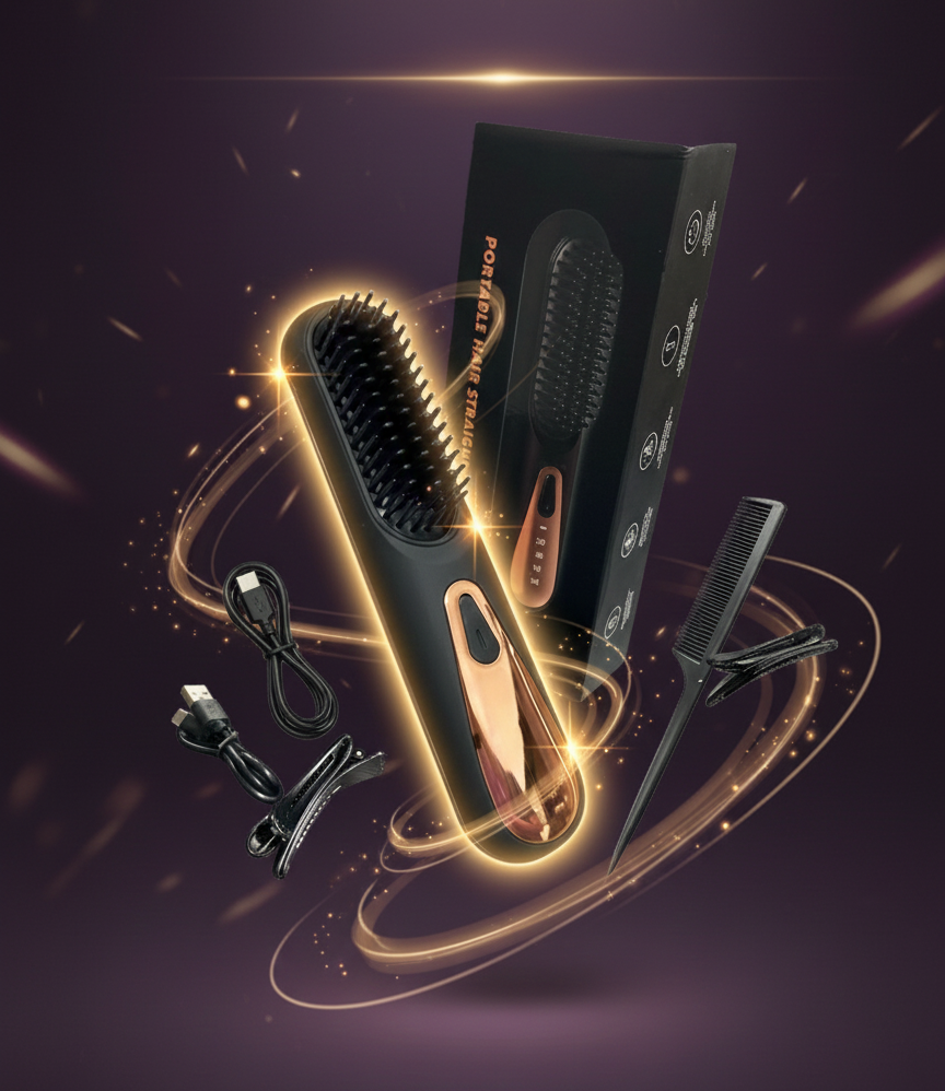 Cepillo Alisador Portatil - Retoca, alisa y controla el frizz en minutos