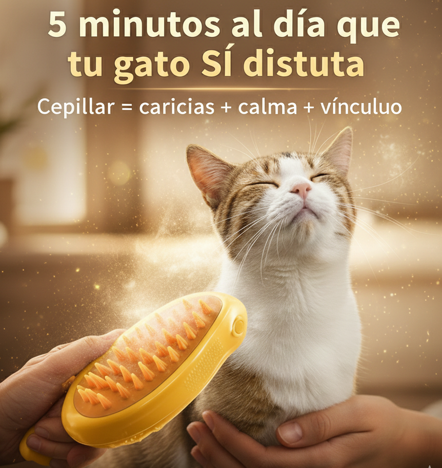 VaporPet™️- Cepillo a Vapor para Mascotas que Elimina Suciedad, Huele Mejor y Deja Pelo Sedoso + Desinfección Profunda