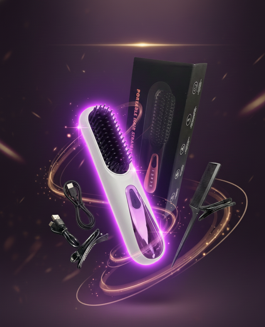 Cepillo Alisador Portatil - Retoca, alisa y controla el frizz en minutos