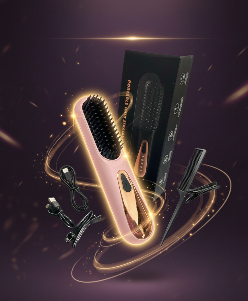 Cepillo Alisador Portatil - Retoca, alisa y controla el frizz en minutos